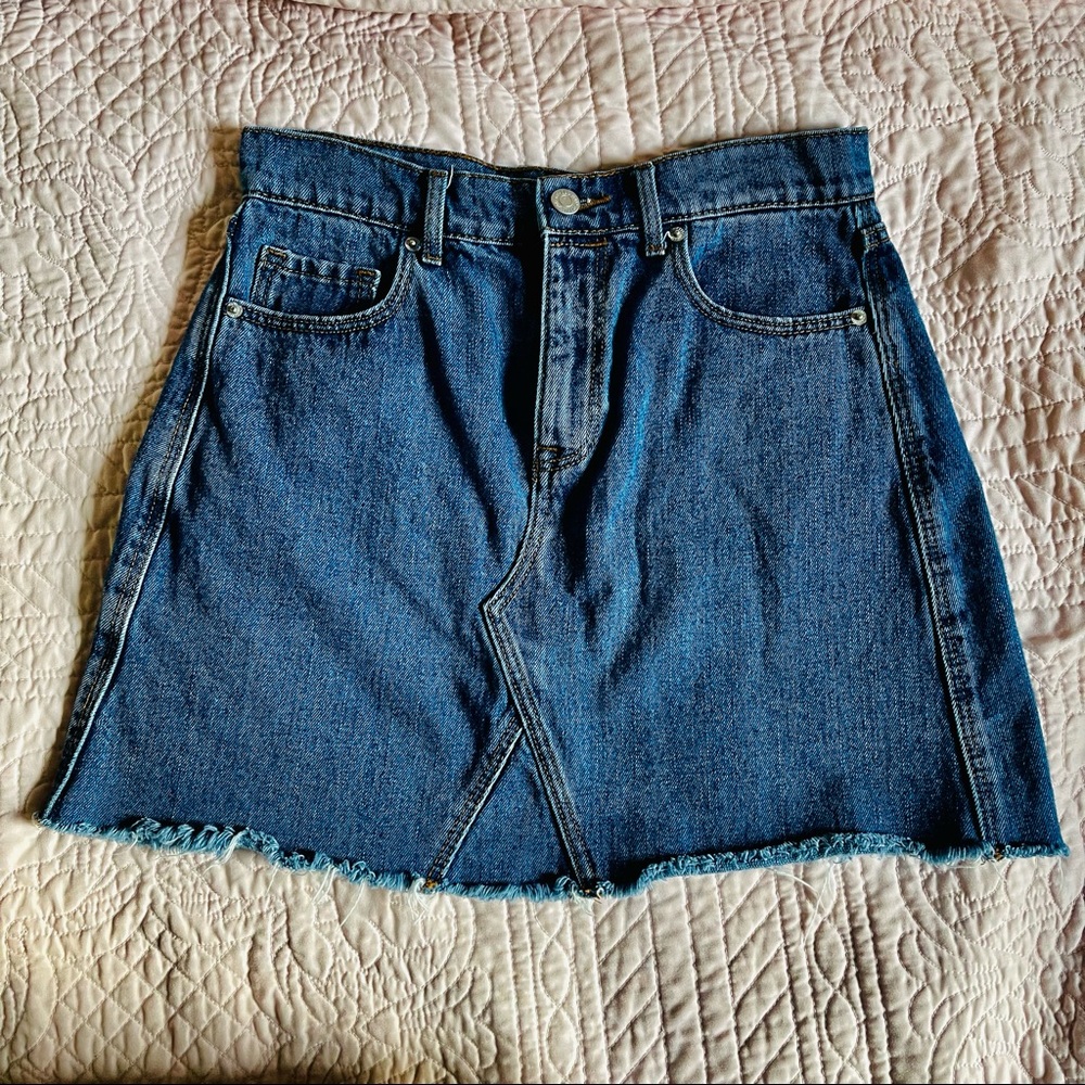 jean mini skirt